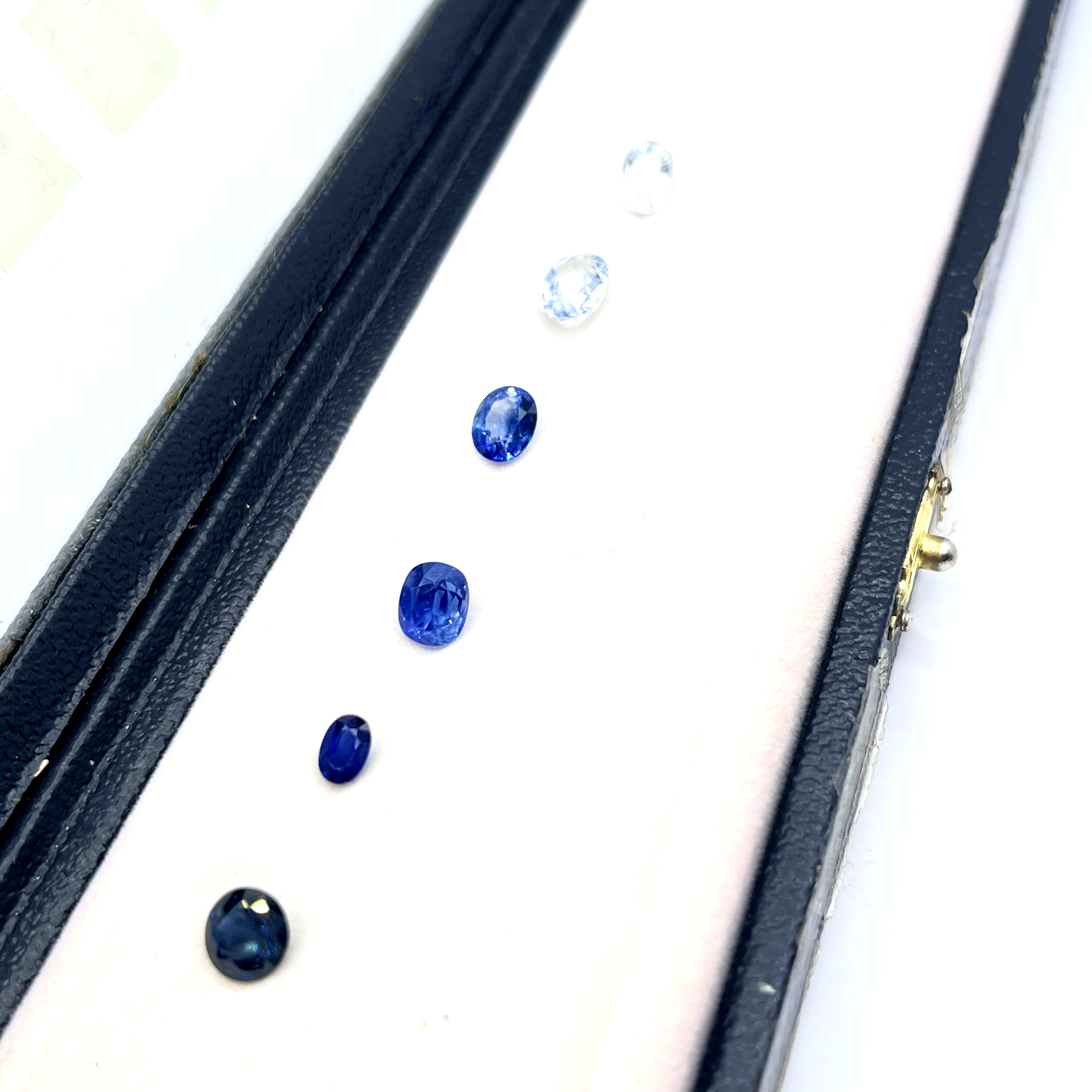 A range of blues in sapphire